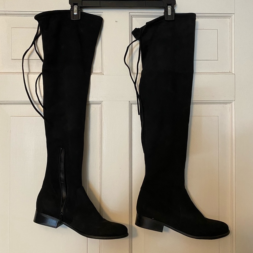 Black over the knee high boots